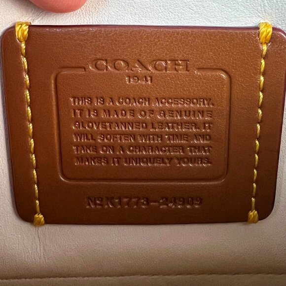 Coach Callie Foldover 24909 Chain Clutch with Metal Tea Rose - Picture 9 of 9